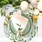 50Pcs Greenery Paper Place Mats Watercolor Eucalyptus Leaves Disposable Placemat 13 Inch Round Spring Decorative Paper Table Mats for Dinner Table Setting